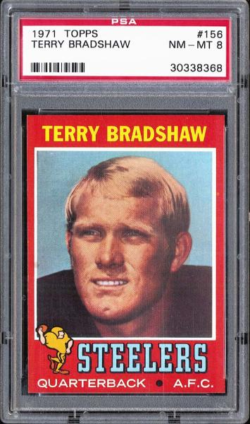 1971 Topps #156 Terry Bradshaw PSA NM-MT 8