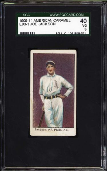 1909-11 E90-1 American Caramel Joe Jackson SGC 40 VG 3