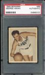 1948 Bowman #69 George Mikan Exceptionally Rare Gray Back Overprint Variation PSA AUTHENTIC