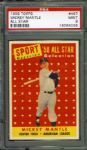 1958 Topps #487 Mickey Mantle All Star PSA 9 MINT