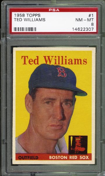 1958 Topps #1 Ted Williams PSA 8 NM/MT