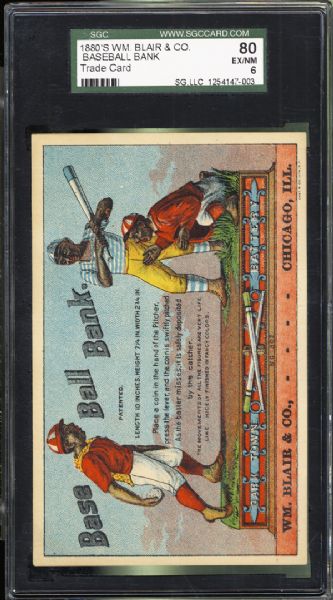 1880s Wm. Blair and Co. Dark Town Battery Trade Card SGC 80 EX/NM 6