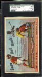 1880s Wm. Blair and Co. Dark Town Battery Trade Card SGC 80 EX/NM 6