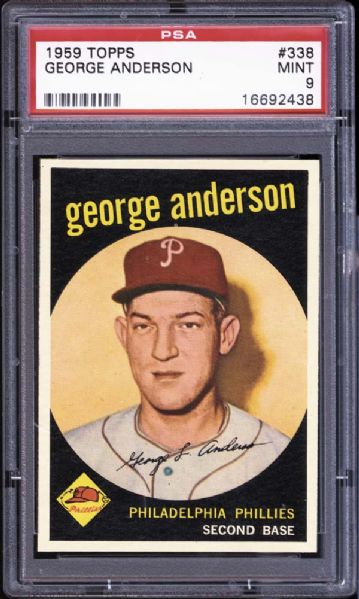 1959 Topps #338 George Anderson PSA 9 MINT