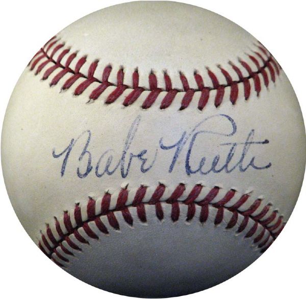 Extraordinary Babe Ruth Single Signed OAL Ball