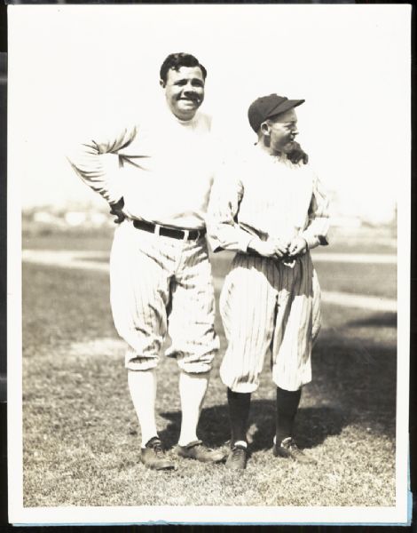 1929 Type I First Generation Photograph Babe Ruth and Miller Huggins PSA/DNA