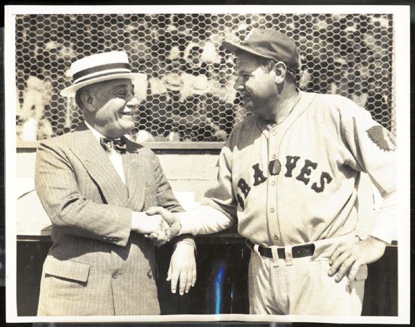1935 Babe Ruth with Jack Ruppert Type 1 Photograph