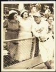 1938 Babe Ruth with Wife and Daughter Type 1 Photograph