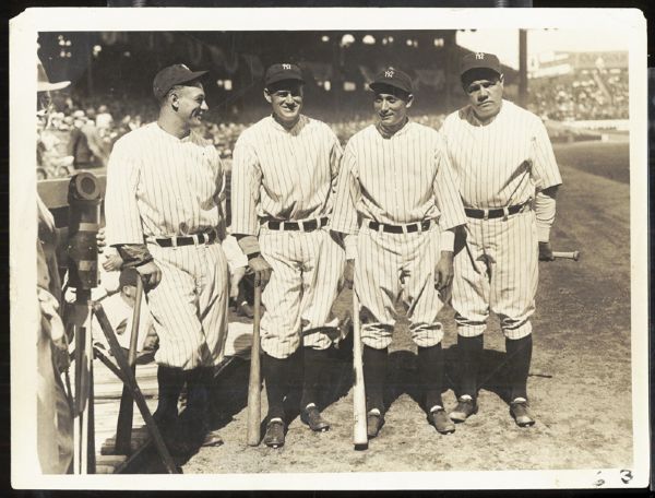 Ruth, Gehrig, Lazzeri & Combs Type 1 Photograph