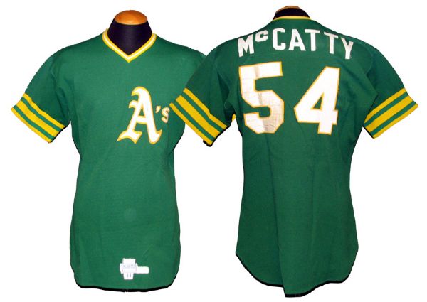 1976 Steve McCatty Oakland As Game-Used Signed Home Jersey