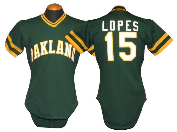 1984 Davey Lopes Oakland As Game-Used Jersey