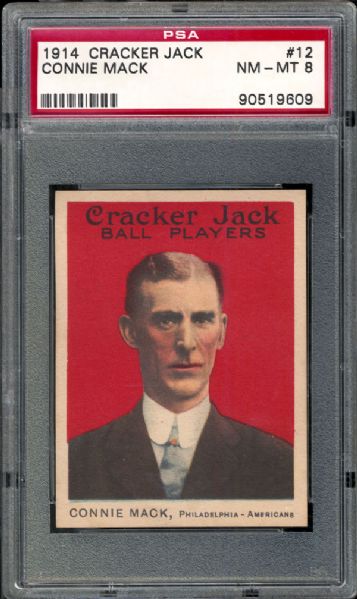 1914 Cracker Jack #12 Connie Mack PSA 8 NM/MT