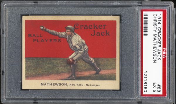 1914 Cracker Jack #88 Christy Mathewson PSA 5 EX