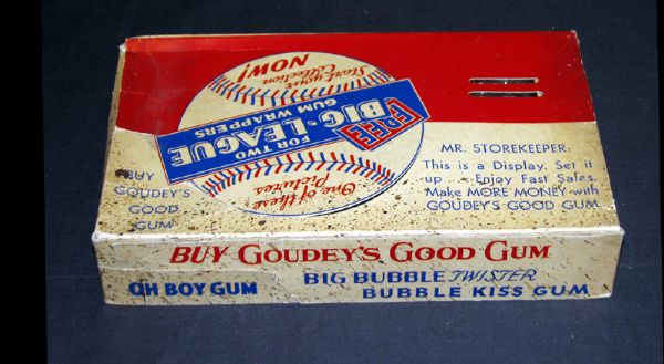 1936 Goudey Big League Gum Display Box