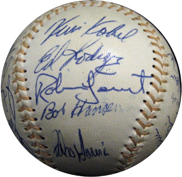 1974 Milwaukee Brewers Team-Signed Ball with Robin Yount 