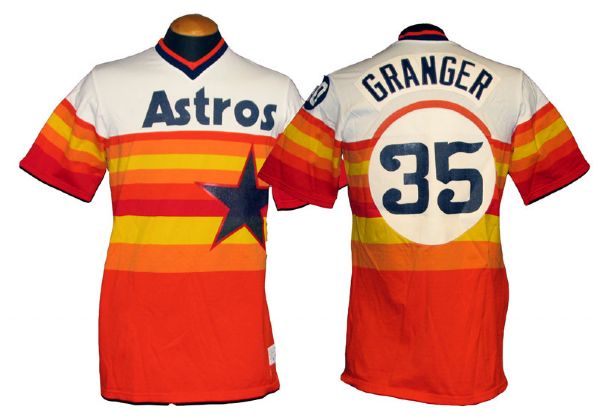 1975 Wayne Granger Houston Astros Game-Used One Year Style Jersey