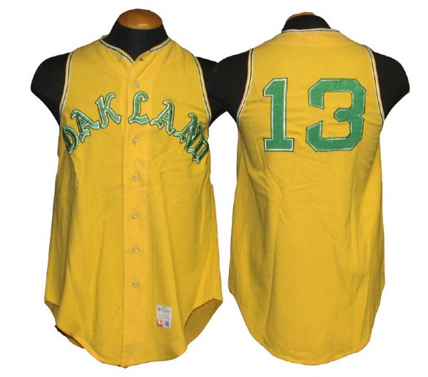 1968 John "Blue Moon" Odom Oakland As Game-Used Flannel Jersey