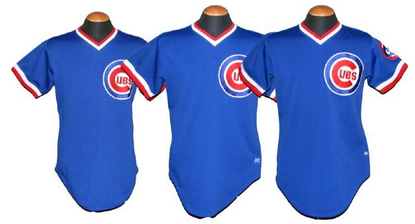 1983-85 Chicago Cubs Group of 3 Game-Used Jerseys