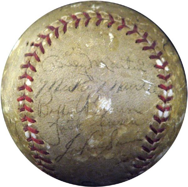 1951 World Champion New York Yankees Team Signed Ball LOA JSA