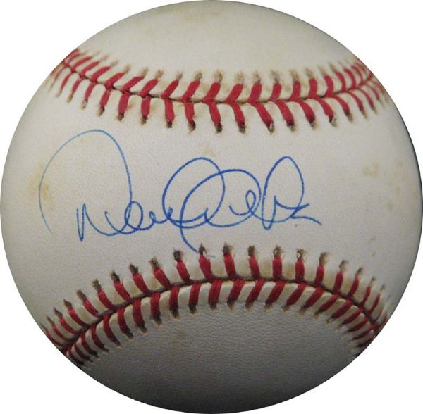 Derek Jeter Single-Signed OAL (Budig) Ball COA JSA