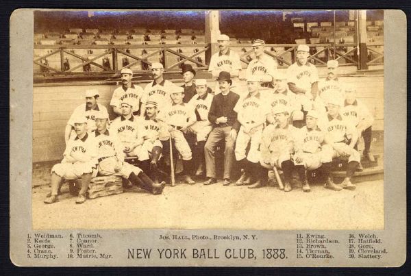 1888 Joseph Hall Cabinet New York Ball Club - 1889