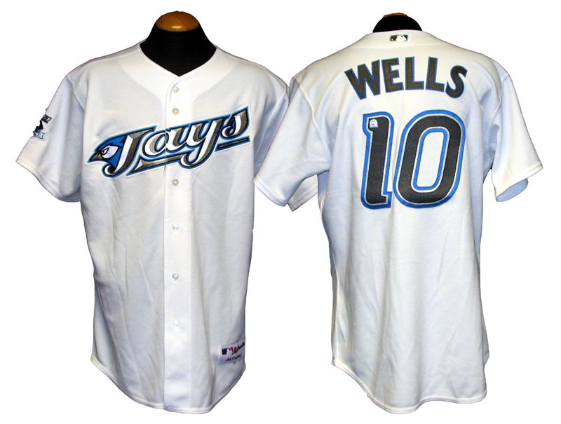 Lot Detail - 2002 Vernon Wells Toronto Blue Jays Game-Used Road Jersey