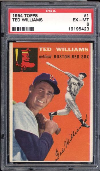1954 Topps #1 Ted Williams PSA 6 EX/MT