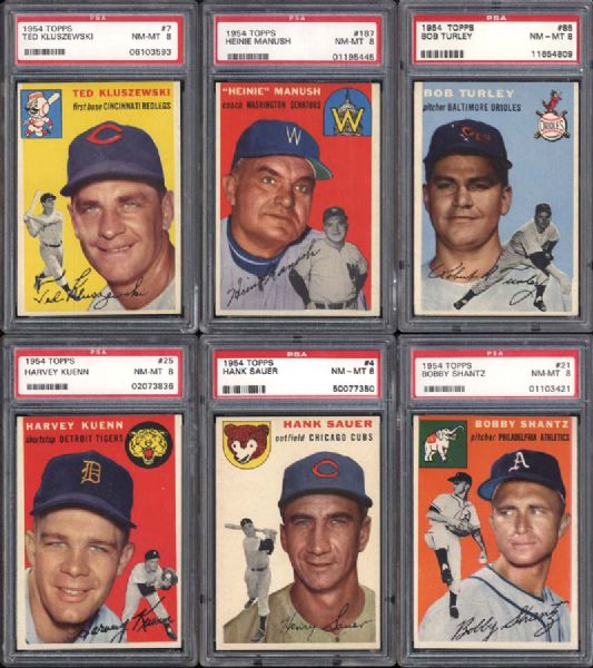 1954 Topps Group of (31) Mostly Different All PSA Graded