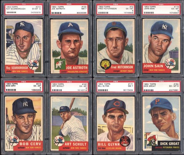 1953 Topps Group of (27) Different All PSA Graded