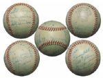 1952 National League Champion Brooklyn Dodgers Team Signed Baseball with 25 Signatures Including 5 Hall of Famers LOA JSA