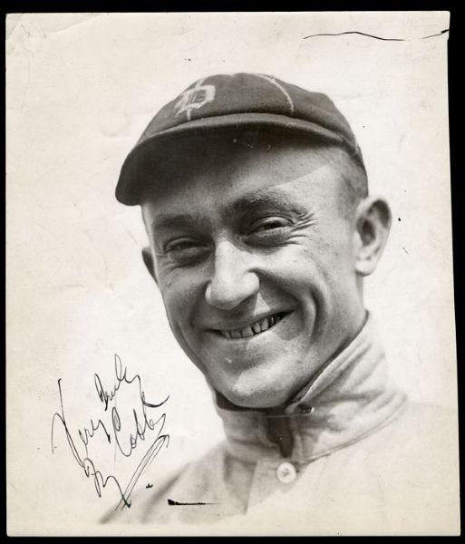 Extraordinary Ty Cobb Signed Conlon Photo Inscribed To A Former Teammate