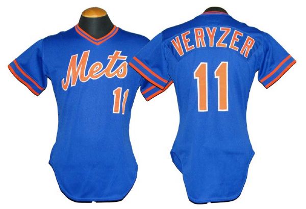 1982 Tom Veryzer New York Mets Game-Used Jersey