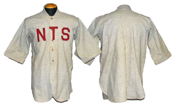 1920s Horace Partridge Company Full Baseball Uniform with NTS Lettering on Jersey