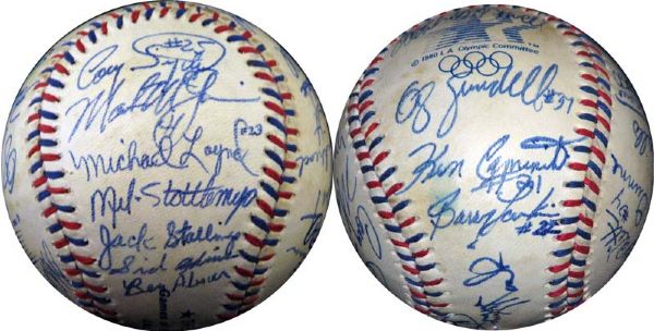 1984 USA Olympic Baseball Team-Signed Olympic Game Ball
