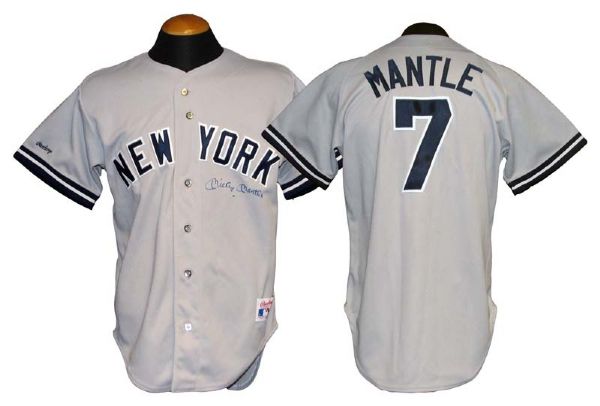 Mickey Mantle Autographed New York Yankees Jersey LOA JSA