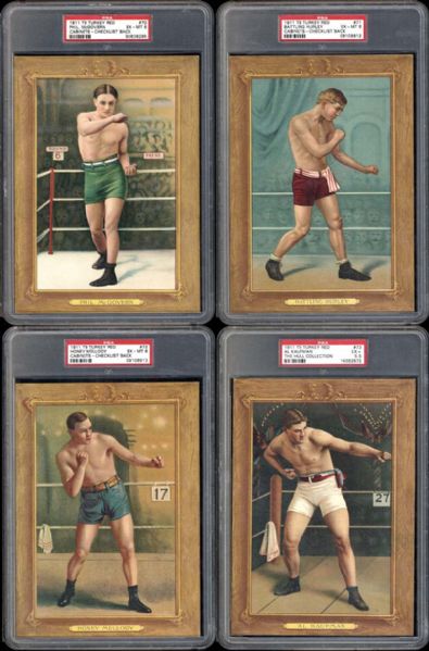 1911 T9 Turkey Red Complete Set Completely PSA Graded #1 Current And All Time Finest On The PSA Set Registry