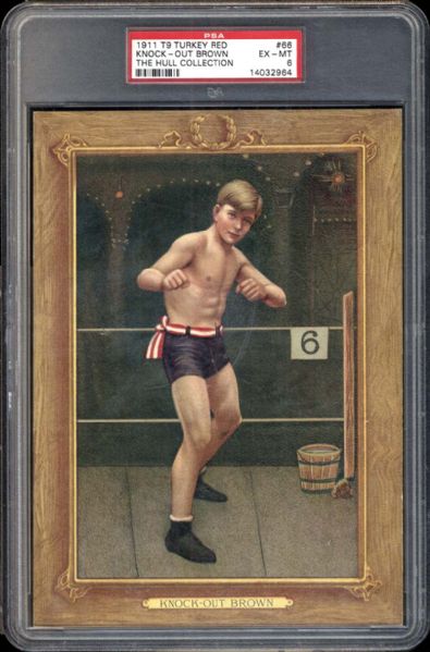1911 T9 Turkey Red #66 Knock-Out Brown PSA 6 EX/MT