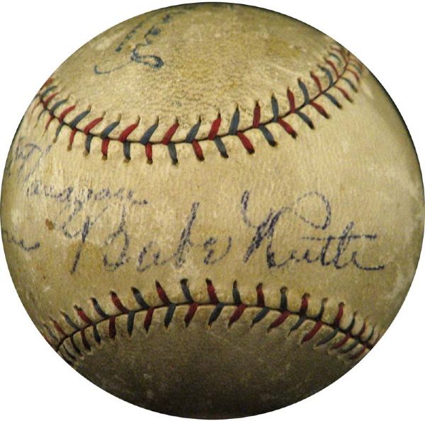 Babe Ruth Single-Signed OAL (Barnard) Ball LOA JSA