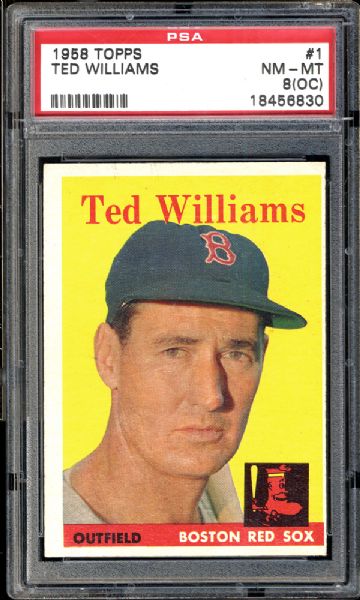 1958 Topps #1 Ted Williams PSA 8(OC) NM/MT