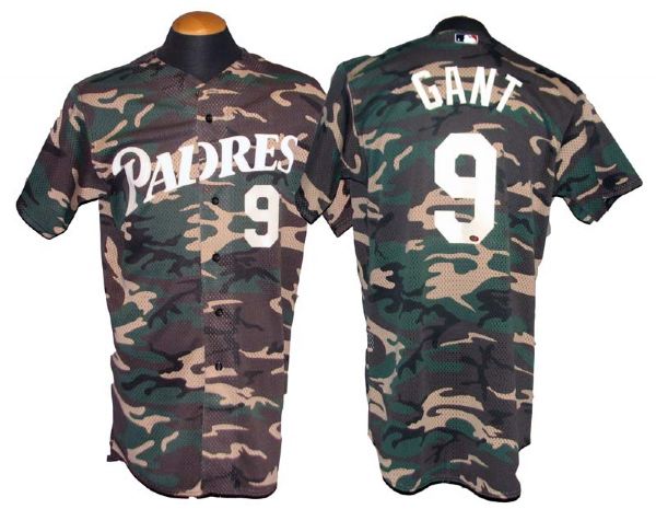 Lot Detail - 2002 Ron Gant San Diego Padres Game-Used Camouflage Jersey