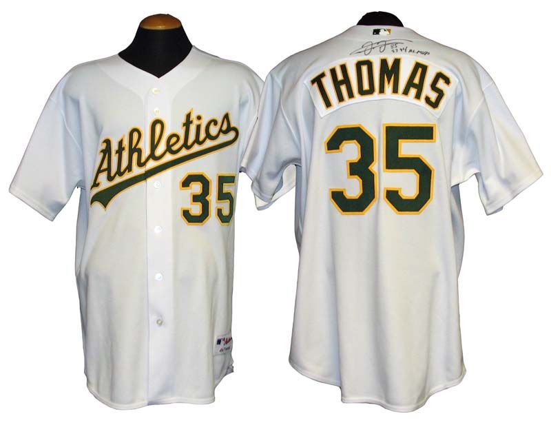 Lot Detail - 2006 Frank Thomas Oakland Athletics Game-Used and Signed Jersey  LOA JSA
