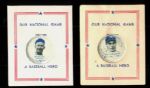 1938 PM8 Our National Game Pins Group of (2) with Hartnett and DiMaggio