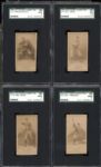 1887 N172 Old Judge Group of 4 SGC Graded Cards