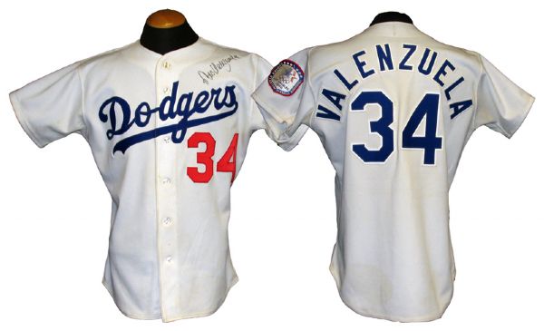 1984 Fernando Valenzuela Los Angeles Dodgers Game-Used and Signed Jersey