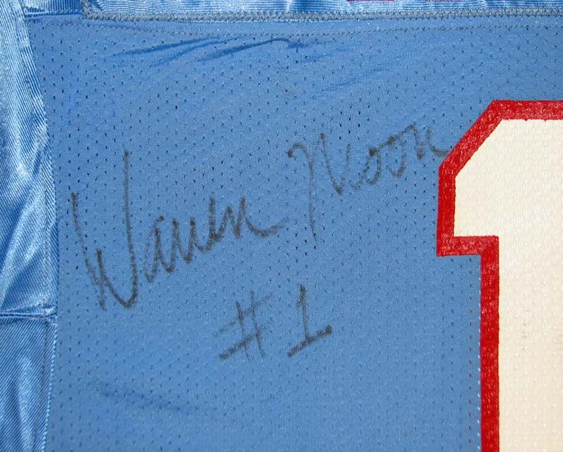 Lot Detail - 1990 Warren Moon Houston Oilers Game-Used and Signed