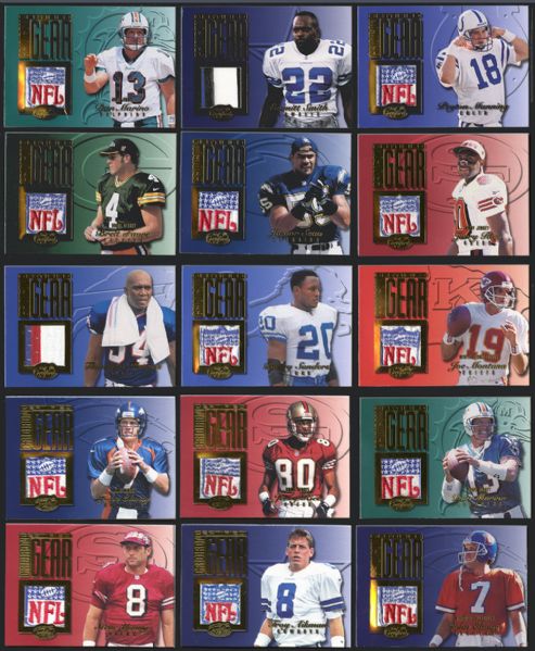 Exceptionally Rare 1999 Leaf Certified Gridiron Gear Complete Set with Each Card a 1/1