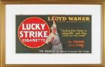 1928 Lloyd Waner Lucky Strike Trolley Car Sign