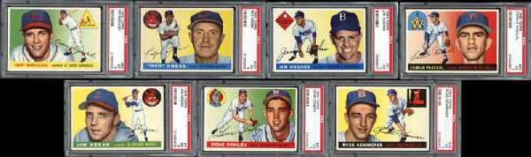 1955 Topps Baseball Group of 7 All PSA 5
