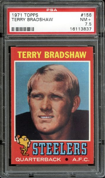 1971 Topps #156 Terry Bradshaw PSA 7.5 NM+