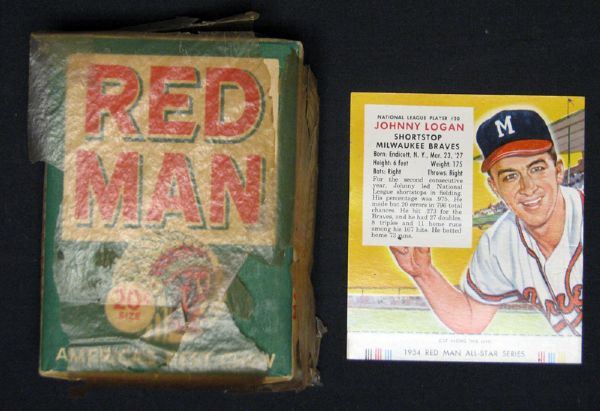 1954 Red Man Tobacco Unopened Pack with Card